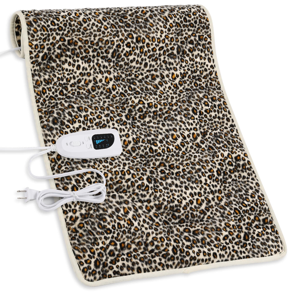 Deepsoon leopard heating pad on back provides soothing warmth for comfort