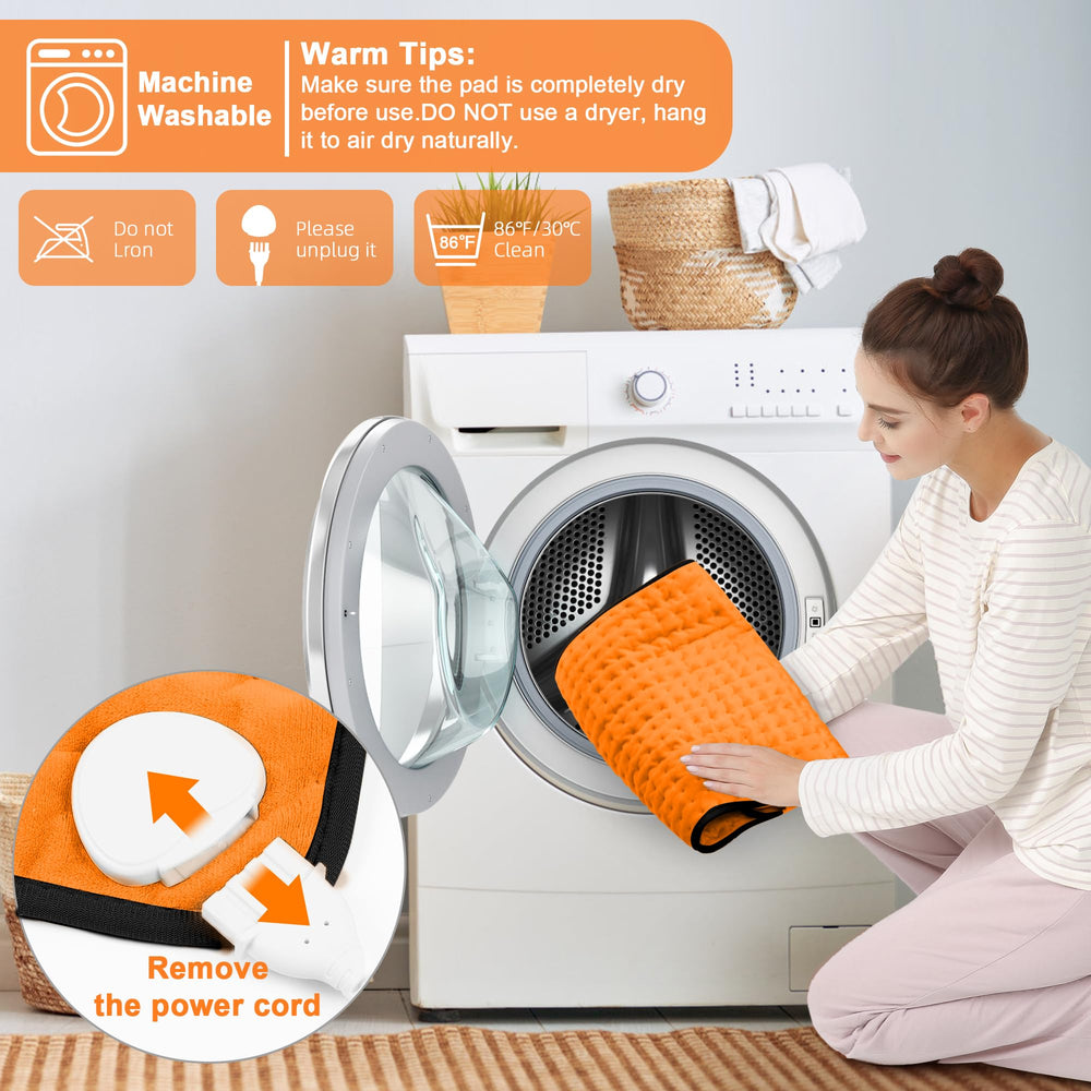 Deepsoon heating pad is machine washable for easy cleaning.