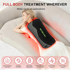 Deerbaba red-light therapy pad waist focus provides soothing heat along the midsection.