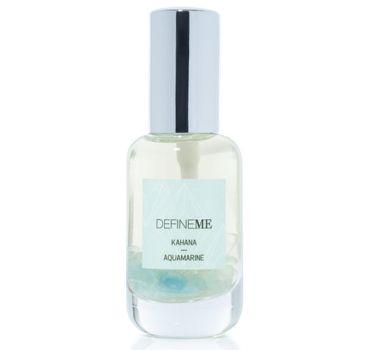 DefineMe Kahana aquamarine bottle conveying beachy vibes for daily wear.