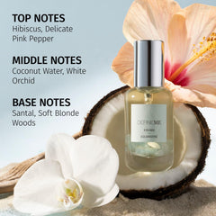 DefineMe Kahana hibiscus note image highlights tropical scent for fresh mornings.