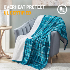 Degrees of Comfort blue plaid design adds a stylish touch to lounge wear