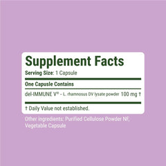 Del-Immune V Defense packaging ready for daily gut health routines.