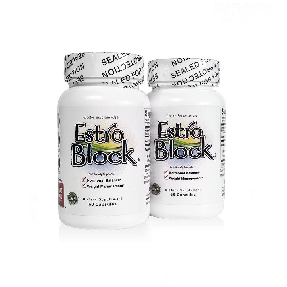The Delgado Protocol Estroblock bottle for easy daily use.