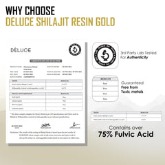 Deluce Shilajit Resin Gold honey stick representing a luxurious ritual