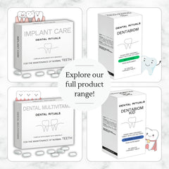Dental Rituals Implant Care packaging emphasizes sustainability and clean formula.
