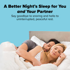 Dentist-designed device offering a safe, comfortable snoring relief option.