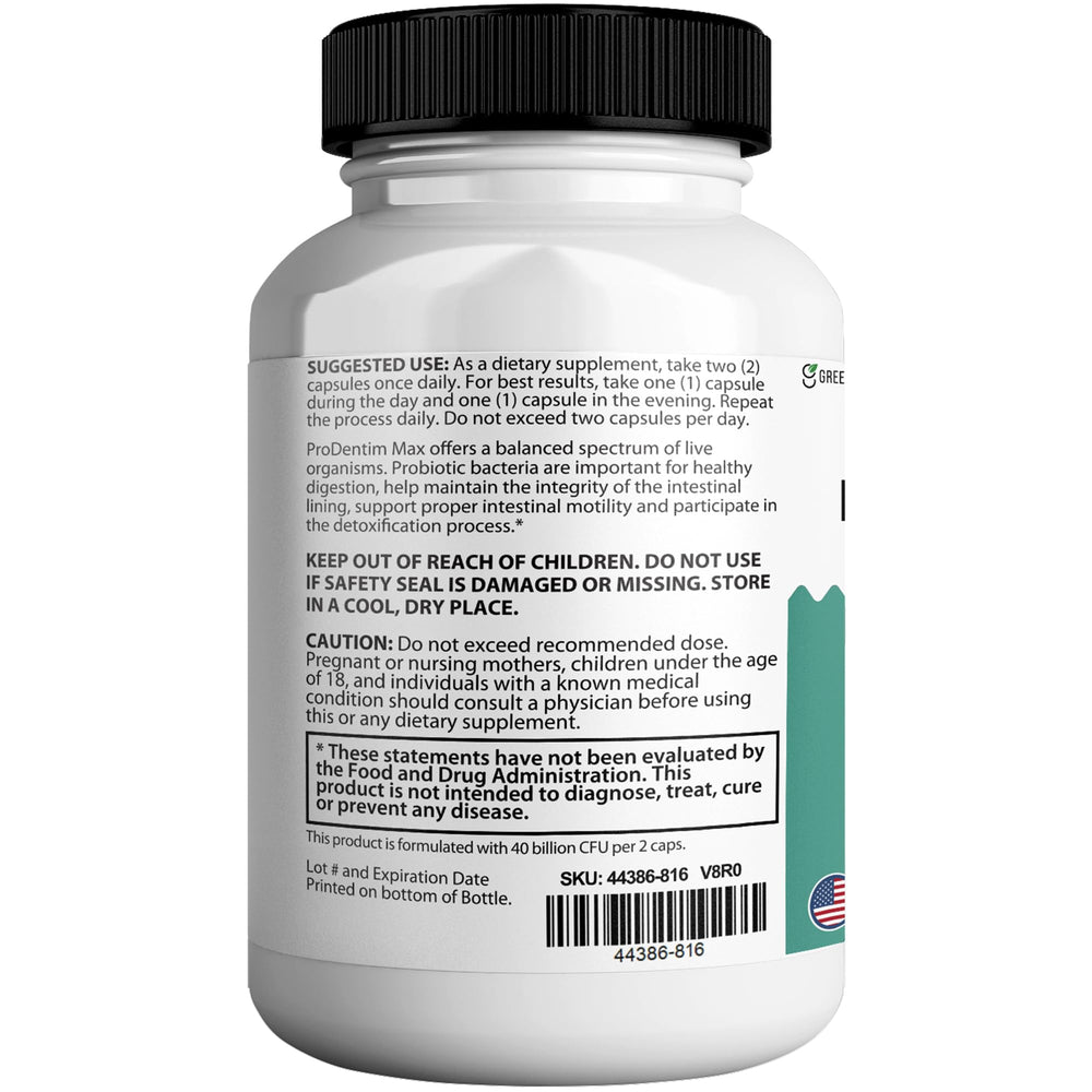 DentiCore Max bottle with glass illustrating convenient daily routine.