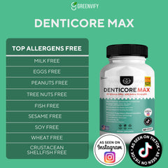DentiCore Max fresh breath scene suggests long-lasting mouth freshness.