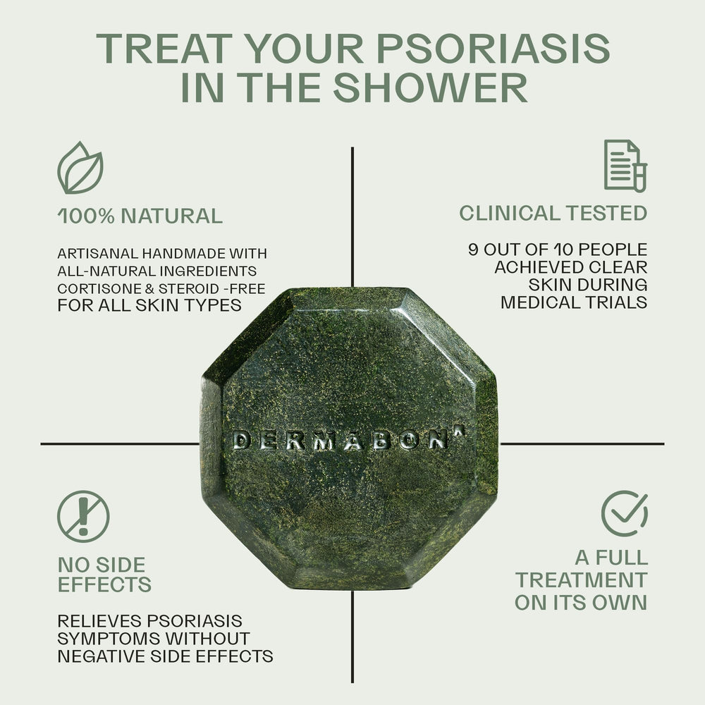 Dermabon coal tar soap bar for eczema, hydrating and soothing daily use