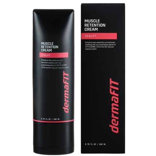 dermaFIT Sculpt bottle visual: portable post-workout care for muscle comfort