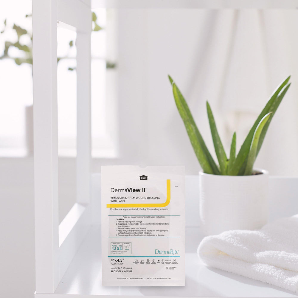 DermaRite DermaView II waterproof protection supports daily activity wear.