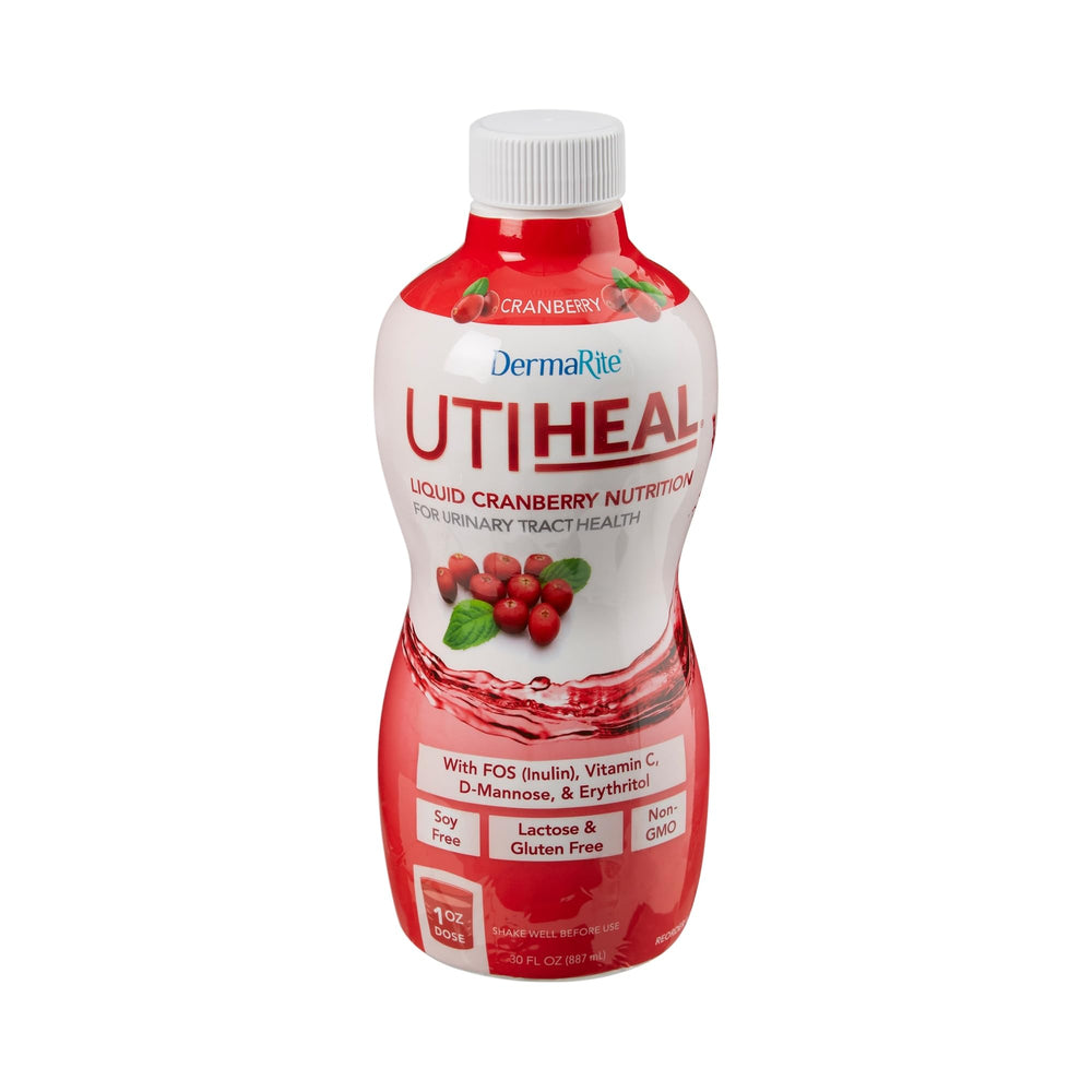 DermaRite UT Heal cranberry supplement bottle for versatile oral use; sugar-free
