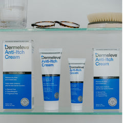 Dermeleve full-body-use illustration demonstrates versatile application areas.