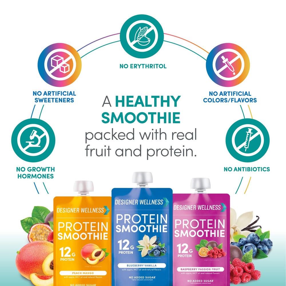 Designer Wellness Protein Smoothie with MCT oil for balanced energy.