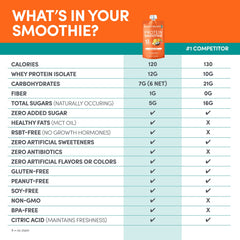 Designer Wellness Protein Smoothie tropical flavor close-up highlights real fruit