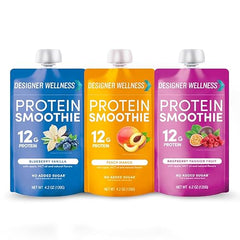Designer Wellness Protein Smoothie zero-added-sugar option for mindful snacking.
