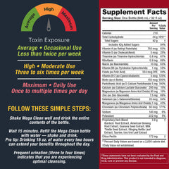 Detoxify Mega Clean ingredients with milk thistle support a herbal blend.