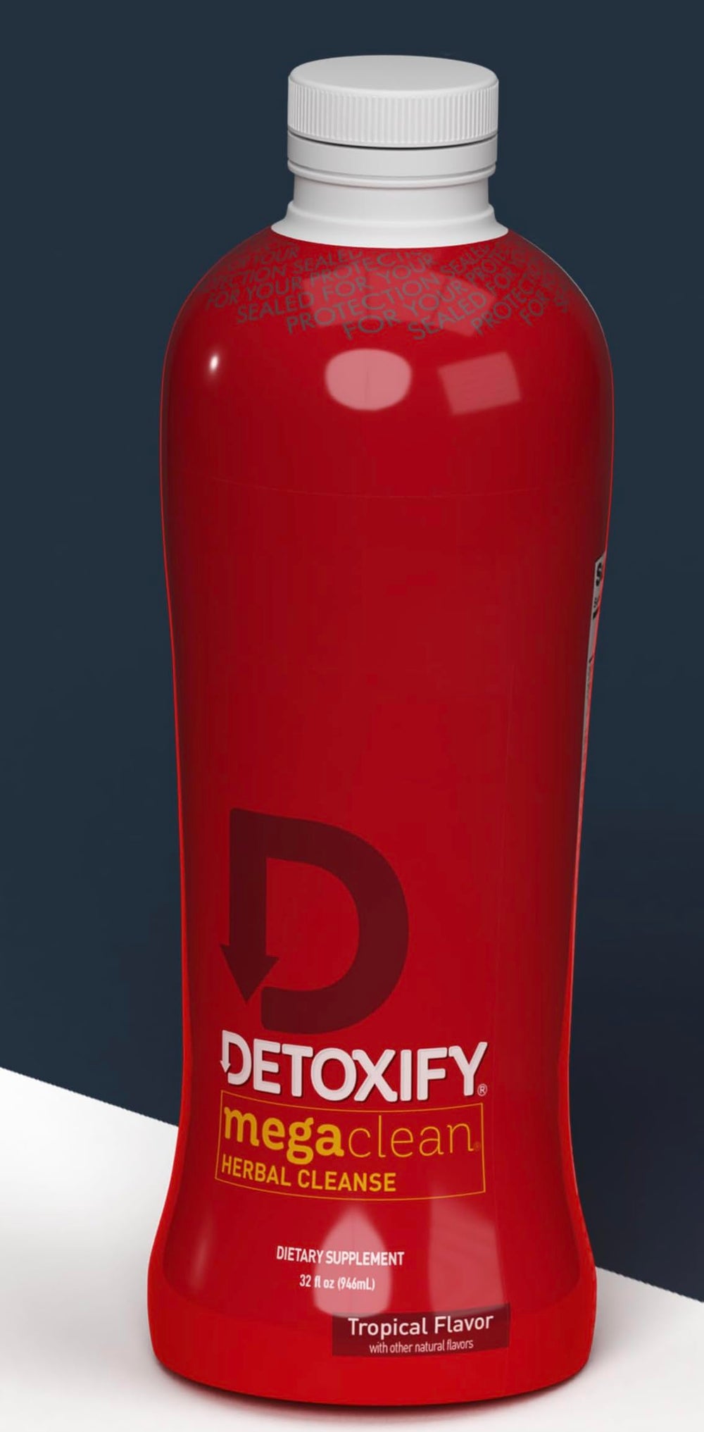 Detoxify Mega Clean usa manufactured label emphasizes domestic production.