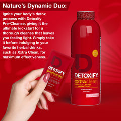 Detoxify Xxtra Clean bottle with included sticker for personalization