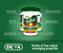 DEVA Tuba Prime greens blend image showing alfalfa, broccoli, spinach.