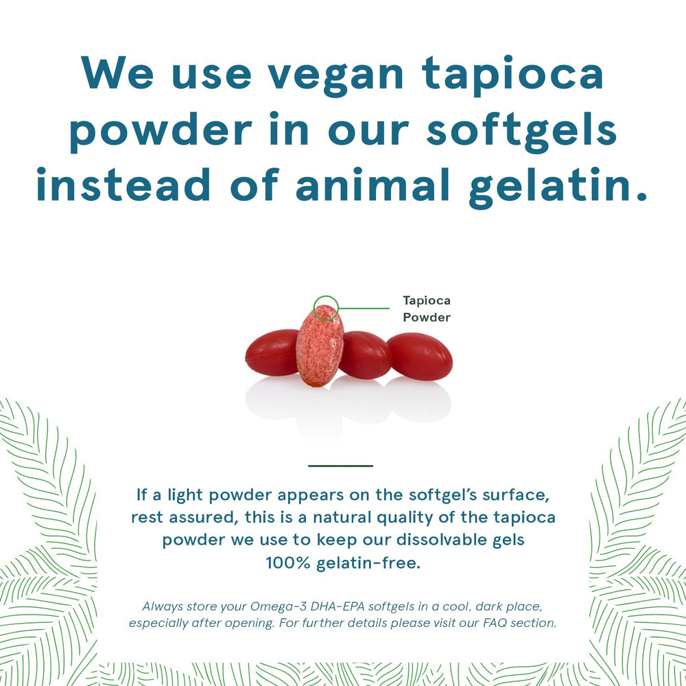 Gelatin-free vegan softgels by DEVA, showing cruelty-free packaging