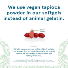 Vegan certification seal on packaging underscores plant-based DHA by DEVA.