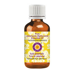 deve herbes Jatamansi oil in amber bottle for pure aromatherapy use