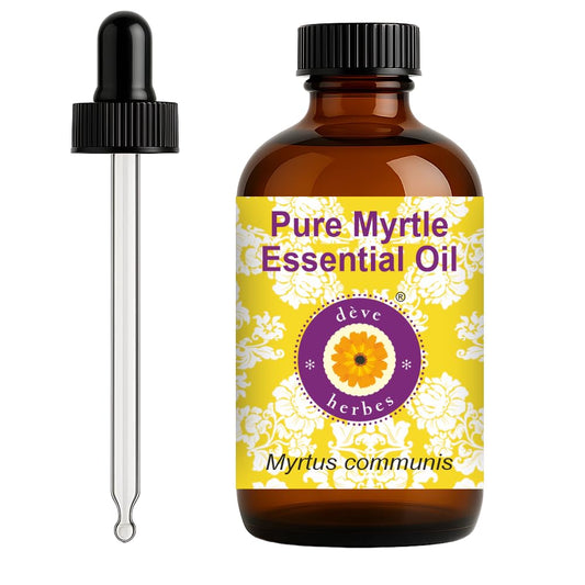 dève herbes Myrtle essential oil bottle with dropper for easy measurement and precise application.