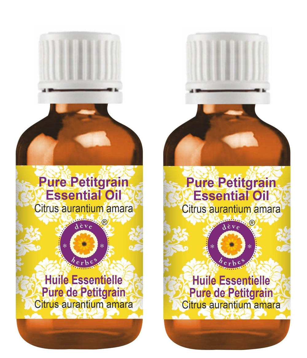 Deve Herbes Petitgrain oil bottle in amber glass preserves potency.