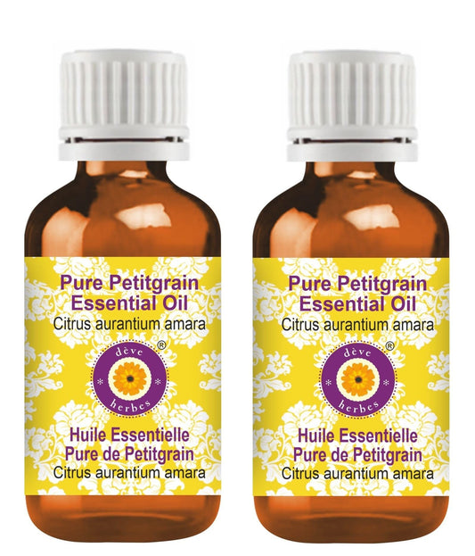 Deve Herbes Petitgrain oil bottle in amber glass preserves potency.