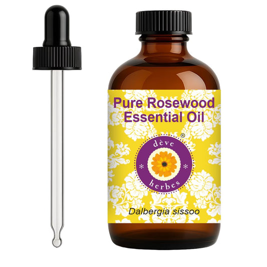 deve herbes Rosewood essential oil bottle with dropper for pure skin care use