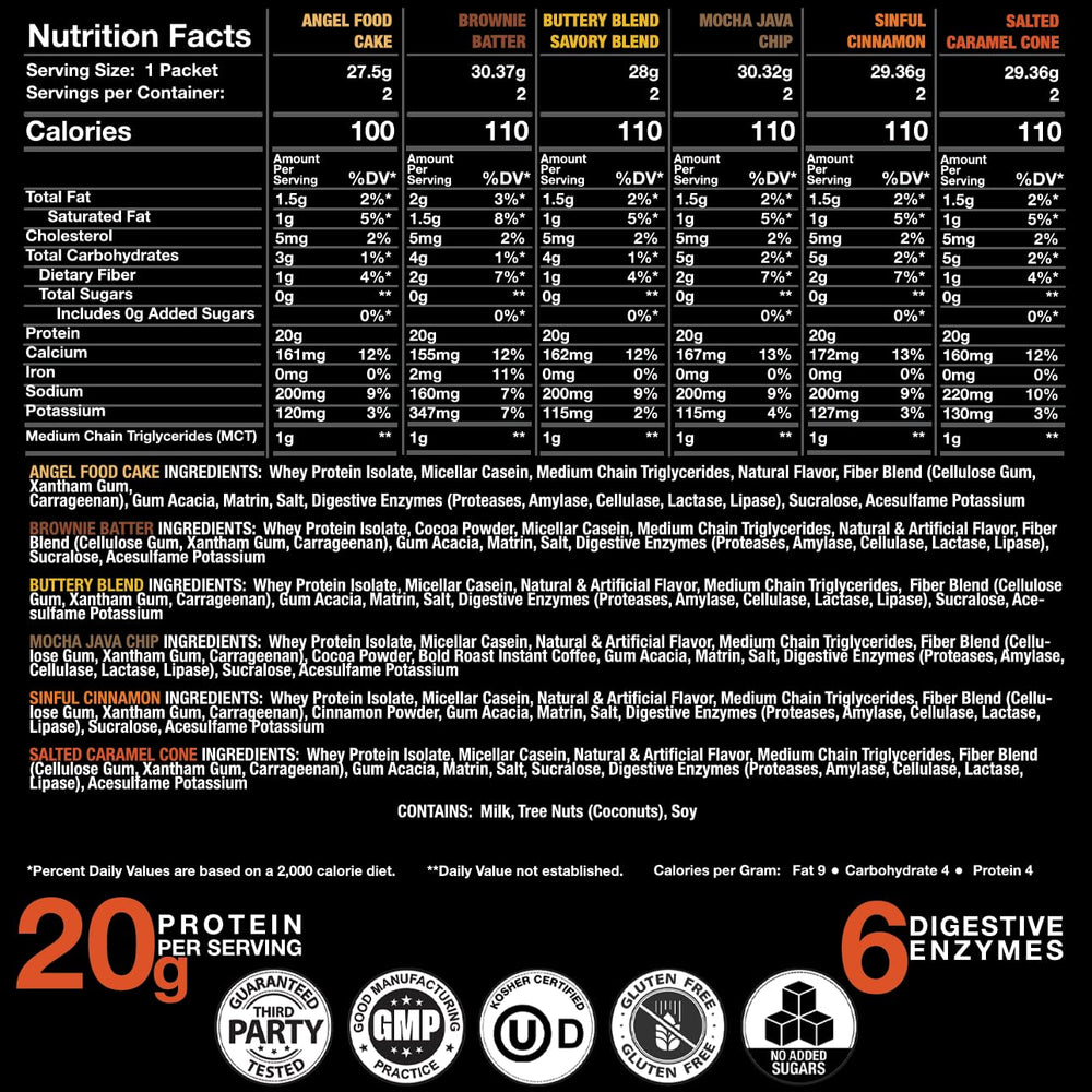 Devotion Nutrition protein packets Buttery Blend flavor for creamy smoothies