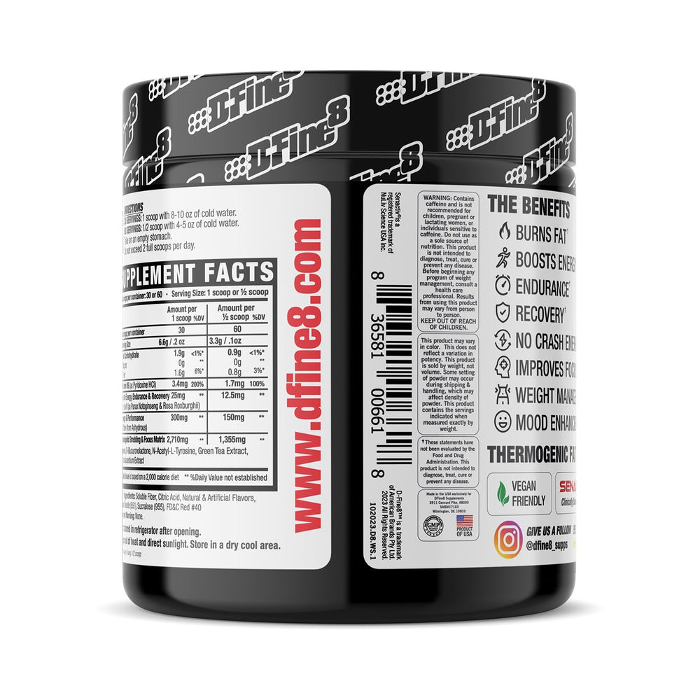 D-Fine8 mixed drink ready to sip demonstrates fast-dissolving formula.