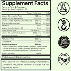 DFTLUUE Neuro-Support alpha-lipoic-acid bottle close-up emphasizing potency.