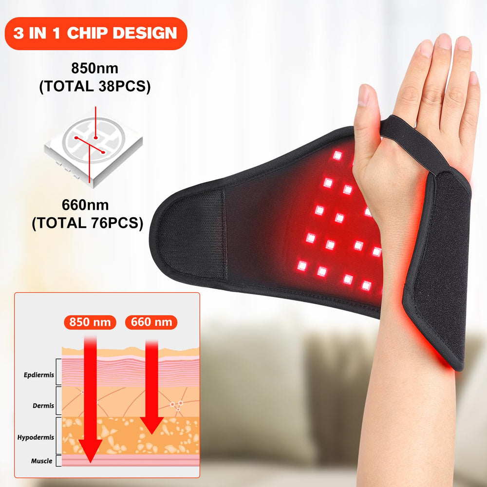 DGQY wrist therapy pad side view demonstrates compact, portable design.