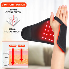DGQY wrist therapy pad side view demonstrates compact, portable design.
