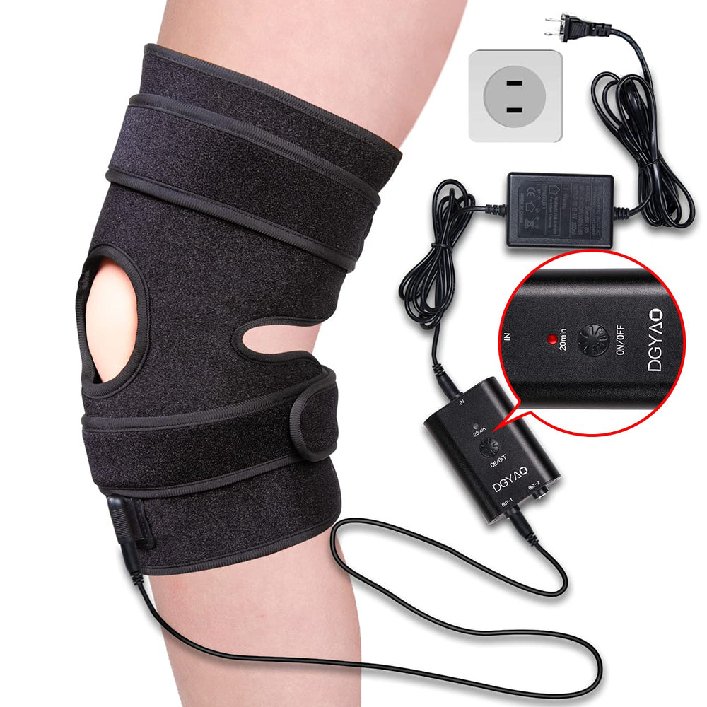 DGXINJUN knee-elbow wrap closeup shows soft microplush fabric comfort