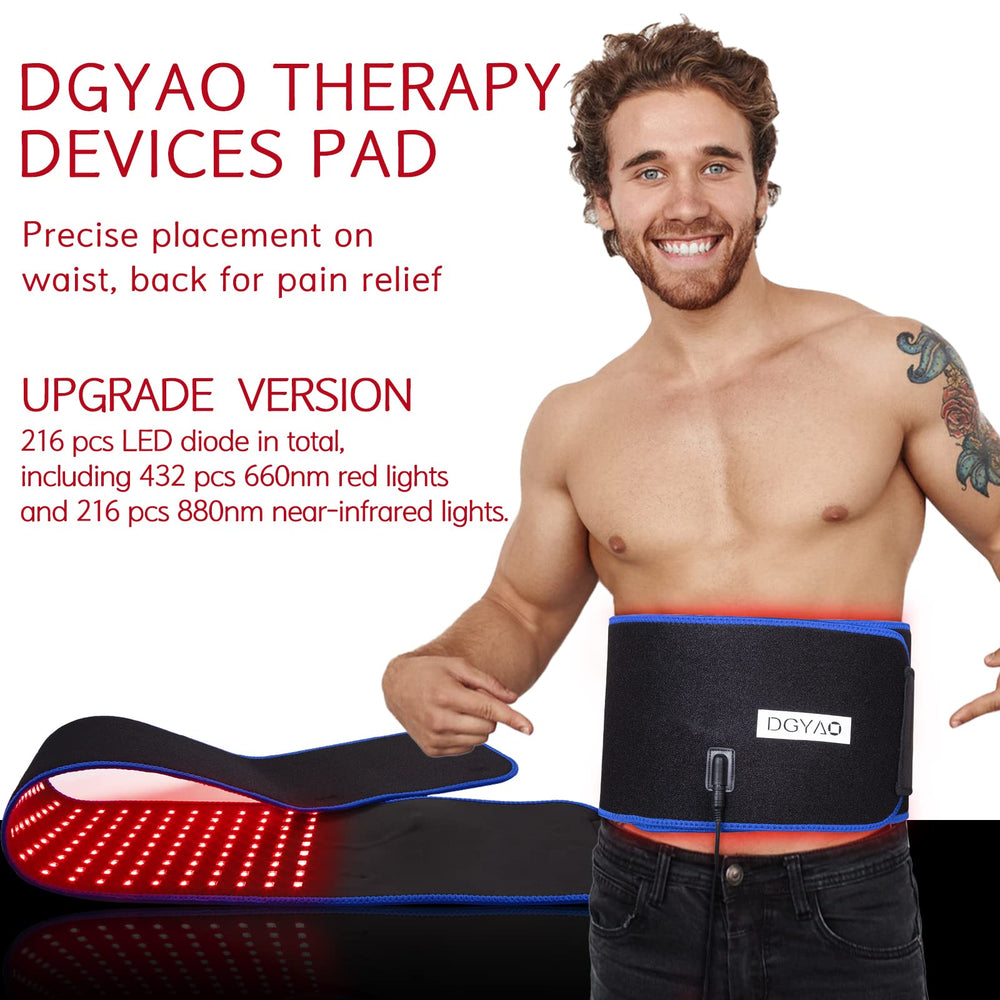 DGXINJUN red infrared therapy belt side view with flat lamp beads for comfort