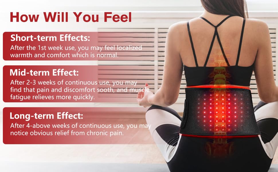 DGXINJUN red light belt hip coverage supports joint comfort during activity