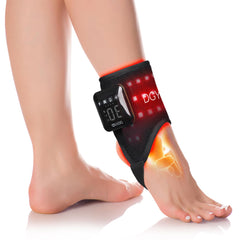 DGYAO ankle wrap in use with red and infrared light for joint comfort