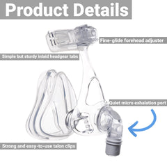 DHASUWT CPAP mask cushion contours to the face, reducing pressure.