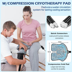 Diagfile cold therapy machine elastic straps fit knees, shoulders for versatile use.