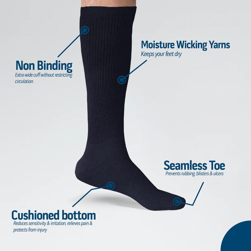 Diamond Star breathable cotton blend keeps feet dry during long shifts.