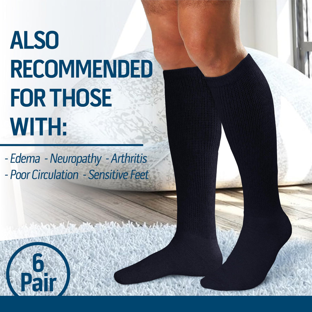 Diamond Star non-binding top over-the-calf fit for relaxed circulation.