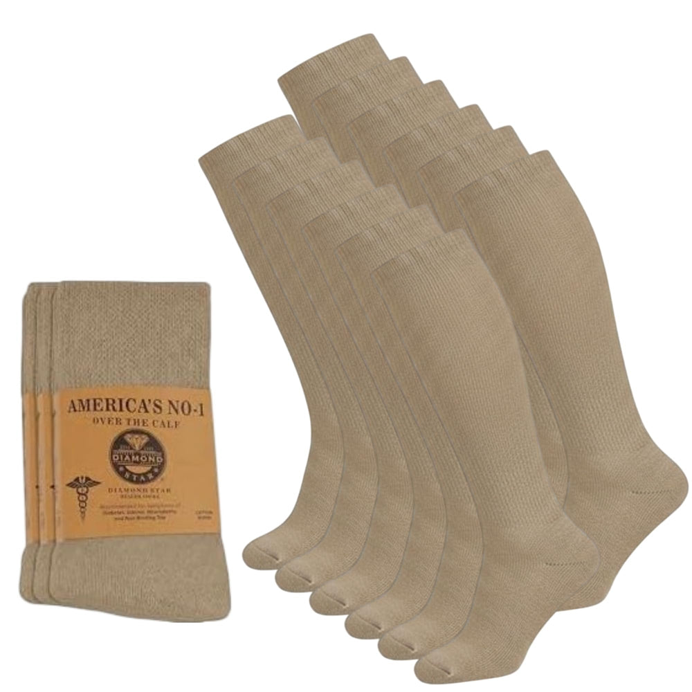 Diamond Star diabetic knee-high sock over-the-calf coverage for comfortable wear
