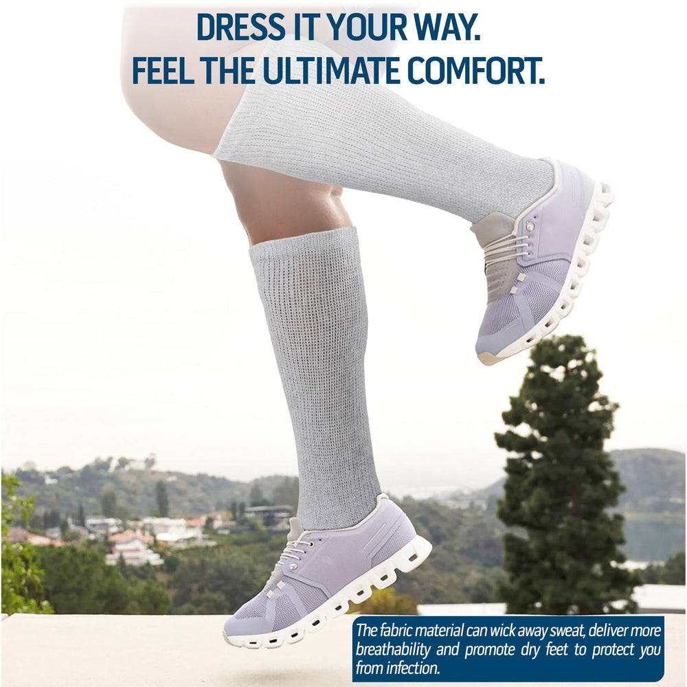 Diamond Star grey 12-pairs box highlights versatile knee-highs for outfits.