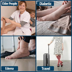 Diamond Star diabetic socks with a non-binding top promote circulation without squeezing.