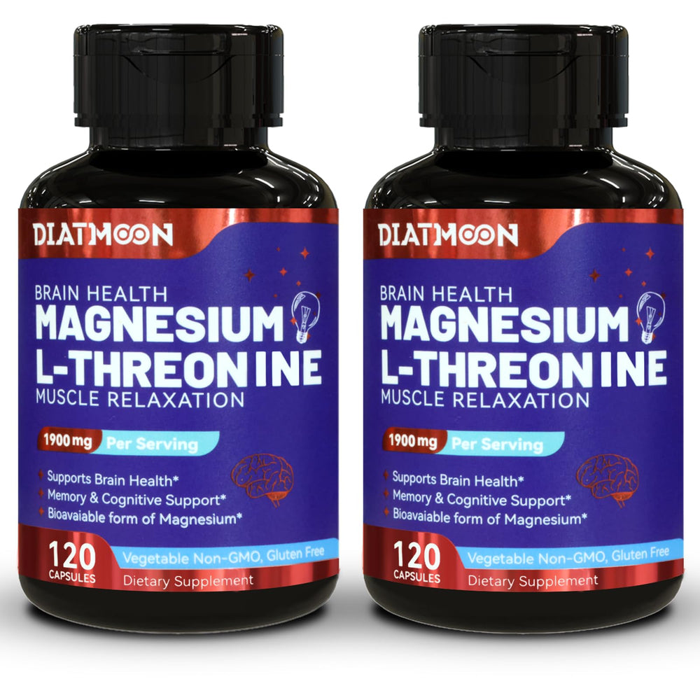 DIATMOON Magnesium L-Threonine capsules in a bottle, highlighting high absorption for daily wellness