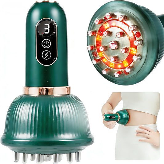 DiDEER lymphatic drainage massager on legs for reduced swelling and smoother skin.